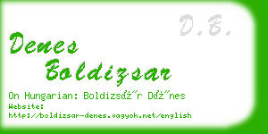 denes boldizsar business card